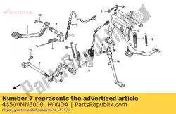 Aqui você pode pedir o pedal comp., rr. Freio em Honda , com o número da peça 46500MN5000: