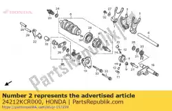 Aquí puede pedir horquilla c, cambio de marchas de Honda , con el número de pieza 24212KCR000: