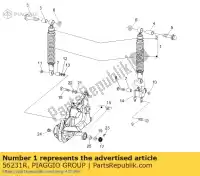 56231R, Piaggio Group, amortyzator x9 piaggio x 125 180 200 250 2000 2002 2004 2005 2006 2007, Nowy