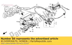 Honda 81345MJG670 cable comp, silla de montar - Lado inferior