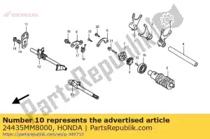 Honda 24435MM8000 resorte, tope del tambor de cambio - Lado inferior