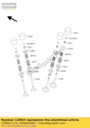 Qui puoi ordinare valvola di aspirazione zx750-p1 da Kawasaki , con numero parte 120041124: