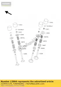 kawasaki 120041124 valvola di aspirazione zx750-p1 - Il fondo