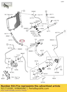 kawasaki 921710180 abrazadera zx1000-c1h - Lado inferior