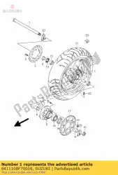 Here you can order the wheel,rear(17m/ from Suzuki, with part number 6411108F70019: