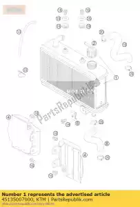 ktm 45135007000 grzejnik mini sx jun / sen 2001 - Dół