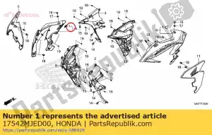 honda 17542MJED00 sluiting d, dubbel slot, 20x20 - Onderkant