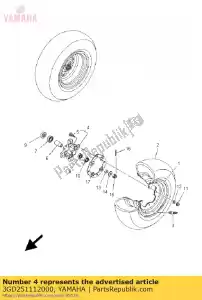 yamaha 3GD251112000 buje delantero - Lado inferior