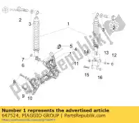 647524, Piaggio Group, amortyzator tylny kpl. aprilia gilera  nexus sr sr max zapm3560, zd4m3560 zd4m357, zapm357 125 250 300 2006 2007 2008 2009 2011 2016 2017, Nowy