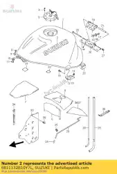 Qui puoi ordinare emblema, serbatoio del carburante da Suzuki , con numero parte 6811132B10Y7L: