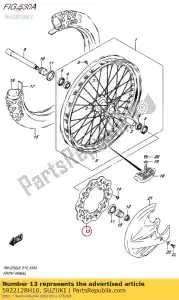 suzuki 5922128H10 schijf, voorrem - Onderkant