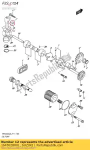 suzuki 1645028H01 comp. de cobertura, óleo - Lado inferior