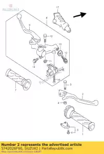 suzuki 5742026F00 levier, frein - La partie au fond