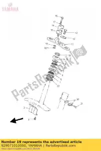 yamaha 929071010000 arruela (6ta) - Lado inferior