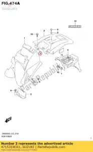 Suzuki 4715319C01 plate,fr.cvr - Bottom side