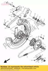 Ici, vous pouvez commander le pignon, entraîné (38t) auprès de Yamaha , avec le numéro de pièce 4KG254382000: