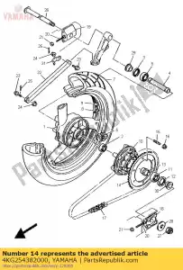 yamaha 4KG254382000 pignon, entraîné (38t) - La partie au fond