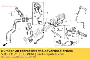 honda 53192312000 perno, ajuste de cable - Lado inferior