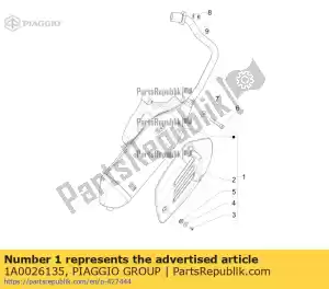 Piaggio Group 1A0026135 silenciador completo com proteção - Lado inferior