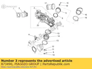 Piaggio Group 873490 kolektor lewy - Dół