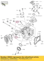 Tutaj możesz zamówić zawór prowadz? Cy od Kawasaki , z numerem części 490020033: