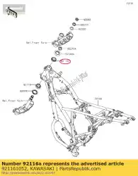 Qui puoi ordinare cuscinetto a rulli, 25x47x kl600-a1 da Kawasaki , con numero parte 921161052: