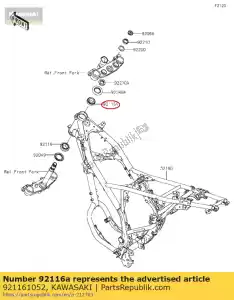 kawasaki 921161052 cuscinetto a rulli, 25x47x kl600-a1 - Il fondo