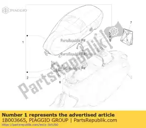 Piaggio Group 1B003665 zitbank - Onderkant