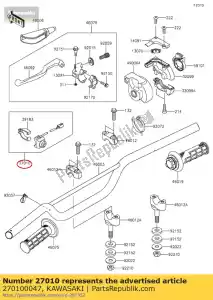 kawasaki 270100047 interruttore, arresto motore kx250t6f - Il fondo