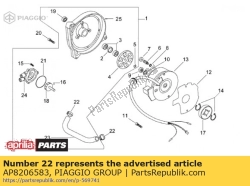 Aprilia AP8206583, Abrazadera de la manguera, OEM: Aprilia AP8206583