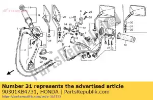Honda 90301KB4731 tuerca hexagonal 10 mm lh - Lado inferior