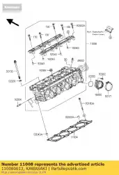 Here you can order the head-comp-cylinder from Kawasaki, with part number 110080013: