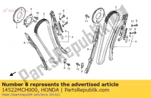 honda 14522MCH000 guide, cam chain - Bottom side