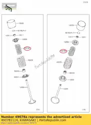 Here you can order the spring-engine valve,i from Kawasaki, with part number 490781114: