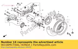 Here you can order the bolt, torx, 10x60 from Honda, with part number 90108MCT000: