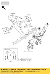 Aquí puede pedir guardabarros delantero, m. M. Gray klz1000a de Kawasaki , con el número de pieza 35004031125X: