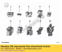 Ici, vous pouvez commander le pince de fixation auprès de BMW , avec le numéro de pièce 61138535435: