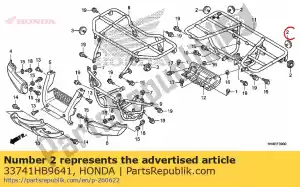 honda 33741HB9641 réflecteur, rr. reflex (rouge) - La partie au fond