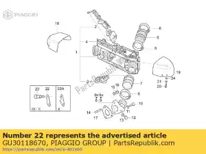 Piaggio Group GU30118670 bracket - Bottom side