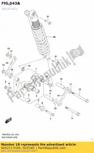 suzuki 6262117C00 shaft,rr cushio - Bottom side