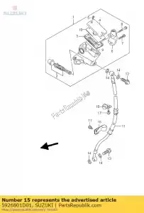 Suzuki 5926801D01 clamp,front bra - Bottom side