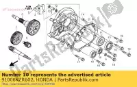 91006KZR602, Honda, bearing, radial ball, 620 honda sh i  ad a d ww125ex2 sh125 sh125a sh125ad sh125d ww125 125 , New