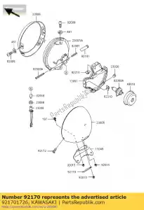 Kawasaki 921701726 abrazadera - Lado inferior