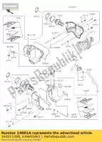 140911088, Kawasaki, cubierta, filtro de aire ej650-a1 kawasaki w 650 800 1999 2001 2002 2003 2004 2005 2006 2011 2012 2013 2014 2016, Nuevo