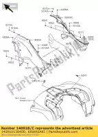 14091013840D, Kawasaki, ok?adka, bok, prawy, b. niebieski kawasaki brute force 750 4x4i epsgef kvf750 eps , Nowy