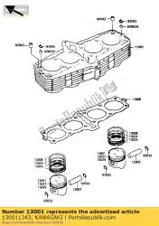 Aquí puede pedir motor de pistón, estándar de Kawasaki , con el número de pieza 130011343: