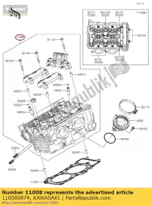 Kawasaki 110080874 tête-cylindre-comp - La partie au fond