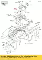 920390031, Kawasaki, klinknagel kawasaki kvf750 4x4 eps brute force 750 4x4i epsgef epshef gff hff camo , Nieuw