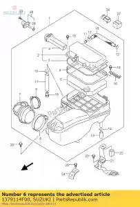 Suzuki 1379114F00 houder, filter - Onderkant