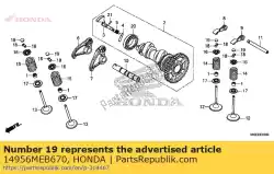 Qui puoi ordinare spessore, punteria (2. 575) da Honda , con numero parte 14956MEB670: